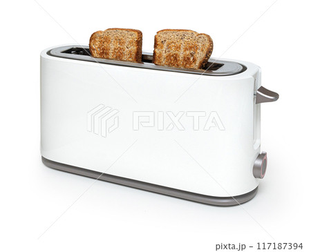 white toaster isolated white toaster isolated 117187394