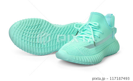 Modern sneakers isolated on white 117187493