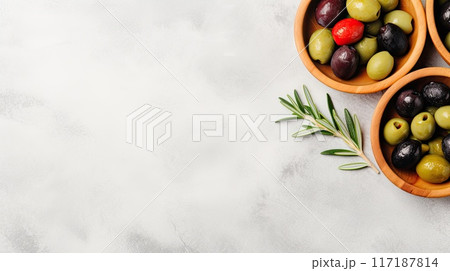 black and green olives black and green olives 117187814