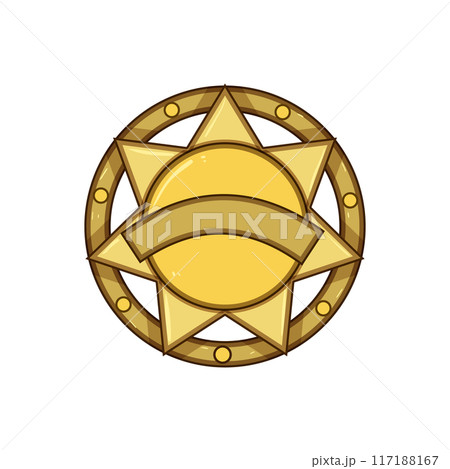 star sheriff badge cartoon vector illustration 117188167