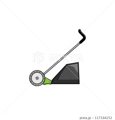 mow lawn mower cartoon vector illustration 117188252