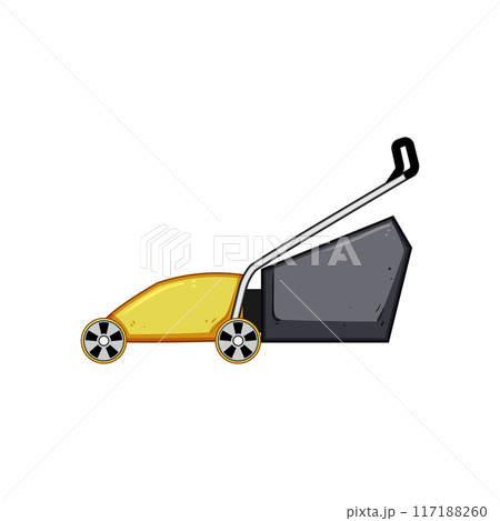 grass lawn mower cartoon vector illustration grass lawn mower cartoon vector illustration 117188260