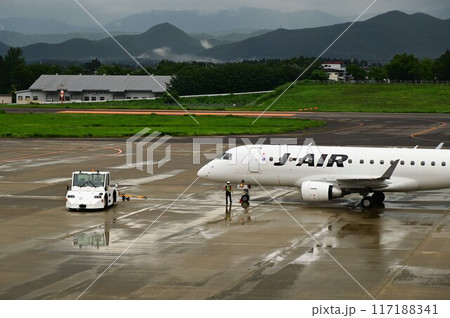 雨上がりのいわて花巻空港 117188341
