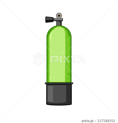 oxygen diving cylinder cartoon vector illustration 117188352
