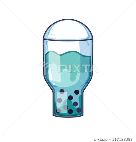 cup bubble tea cartoon vector illustration 117188382