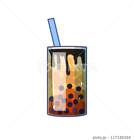 ice bubble tea cartoon vector illustration ice bubble tea cartoon vector illustration 117188384