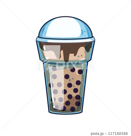 coffee bubble tea cartoon vector illustration coffee bubble tea cartoon vector illustration 117188388