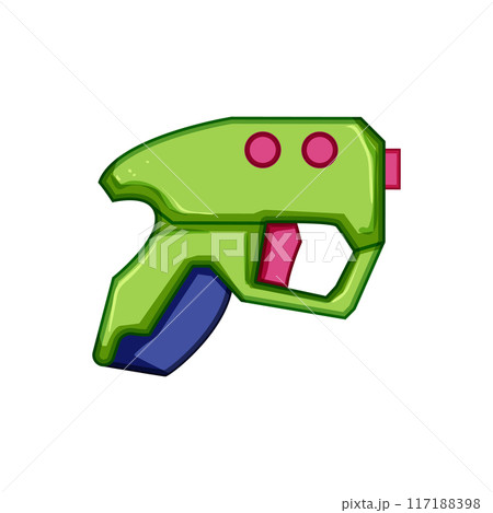 laser blaster gun cartoon vector illustration 117188398