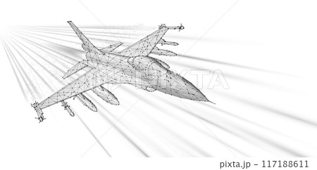 Fighter jet. Military aircraft, Aerospace innovation, AI in Air defense 117188611
