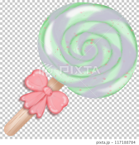 Cute candy and lollipops is cartoon hand drawn style, colorful,with ribbon pastel. Cute candy and lollipops is cartoon hand drawn style, colorful,with ribbon pastel. 117188784