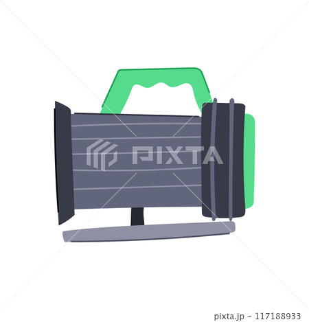 compressor vacuum pump cartoon vector illustration 117188933