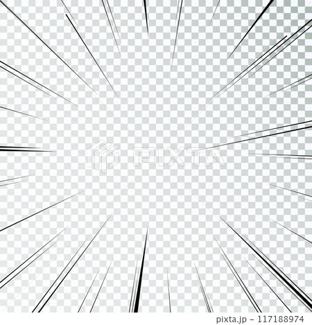 Manga lines. Comics book action. Speed lines frame. Vector carton retro 117188974