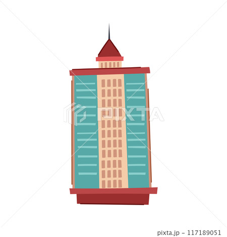 blue skyscraper cartoon vector illustration 117189051