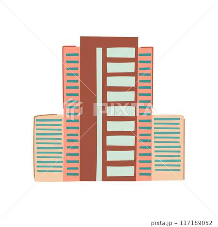 exterior skyscraper cartoon vector illustration exterior skyscraper cartoon vector illustration 117189052