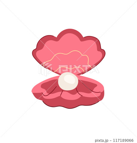 water shell pearl cartoon vector illustration 117189066