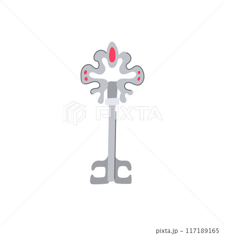 vintage magic key cartoon vector illustration 117189165