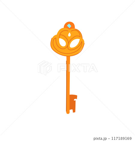 door magic key cartoon vector illustration 117189169