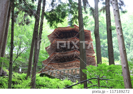 信州別所温泉安楽寺に建つ現存唯一の八角三重塔 信州別所温泉安楽寺に建つ現存唯一の八角三重塔 117189272