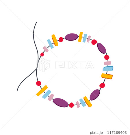 necklace friendship bracelet cartoon vector illustration 117189408