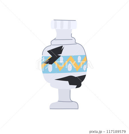 old broken antique pot cartoon vector illustration 117189579