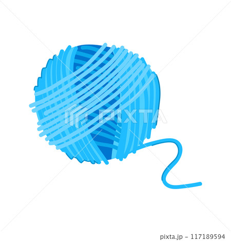 doodle ball yarn cartoon vector illustration 117189594