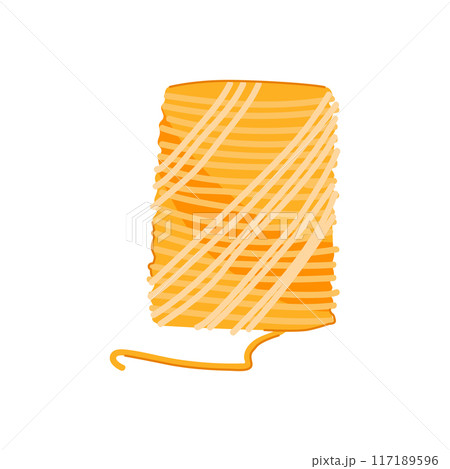 roll ball yarn cartoon vector illustration 117189596