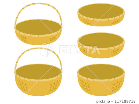 網籠のイラストのセット 網籠のイラストのセット 117189718