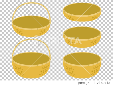 網籠のイラストのセット 網籠のイラストのセット 117189718
