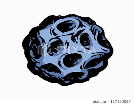 Vector drawing. Small Asteroid in the sky Vector drawing. Small Asteroid in the sky 117190027