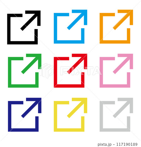 リンク　外部リンク　アイコン　セット 117190189