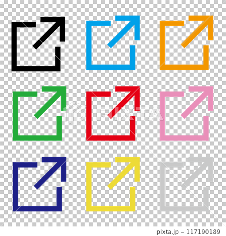 リンク　外部リンク　アイコン　セット 117190189