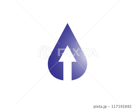 Arrow, drop water, eco icon. Vector illustration. 117191692