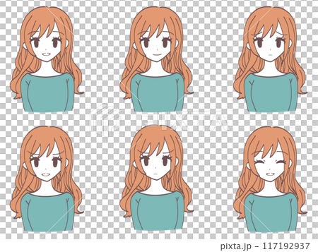 Female facial expression set 1 Female facial expression set 1 117192937