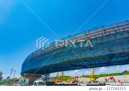 大阪市北区 阪神高速淀川左岸線 工事中の豊崎ジャンクション 大阪市北区 阪神高速淀川左岸線 工事中の豊崎ジャンクション 117193353