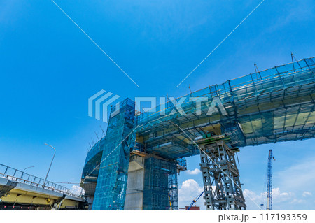 大阪市北区 阪神高速淀川左岸線 工事中の豊崎ジャンクション 大阪市北区 阪神高速淀川左岸線 工事中の豊崎ジャンクション 117193359