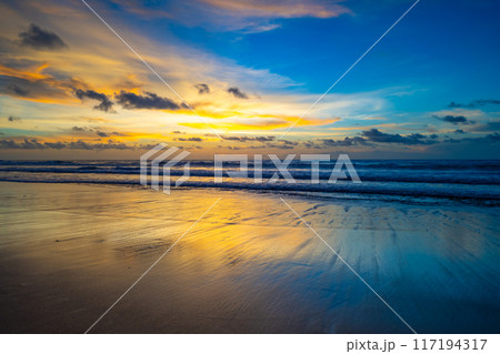 Nature landscape beautiful Light Sunset or sunrise over sea,Colorful clouds dramatic sky seascape,Amazing clouds in sunset sky background Nature landscape beautiful Light Sunset or sunrise over sea,Colorful clouds dramatic sky seascape,Amazing clouds in sunset sky background 117194317