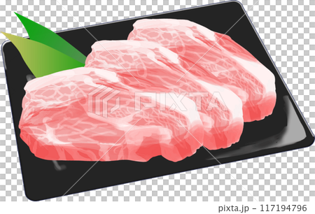 国産豚肉 117194796