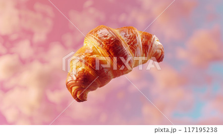 Croissant in Mid-Air 117195238