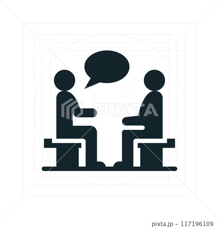 Two people talking about mental health icon Two people talking about mental health icon 117196109