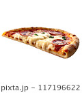 Delicious cheese pizza isolated on a transparent background 117196622