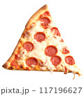 Delicious cheese pizza isolated on a transparent background 117196627