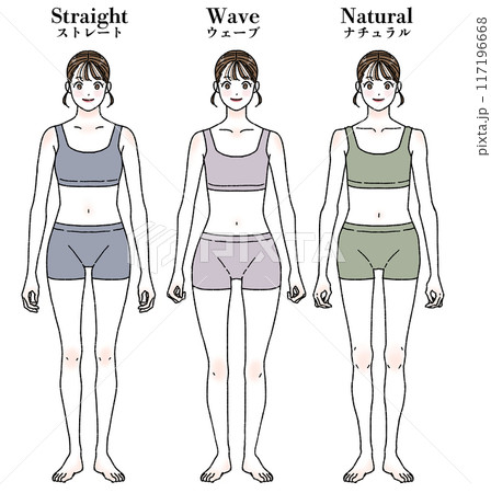 骨格診断 ストレート ウェーブ ナチュラル イメージイラスト 文字あり 骨格診断 ストレート ウェーブ ナチュラル イメージイラスト 文字あり 117196668