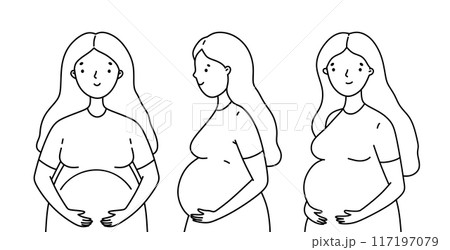 Smiling pregnant women 117197079
