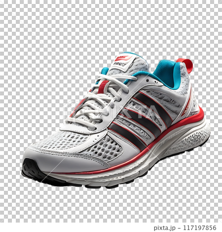 Fashionable stylish Running sports shoes isolated on a transparent background Fashionable stylish Running sports shoes isolated on a transparent background 117197856