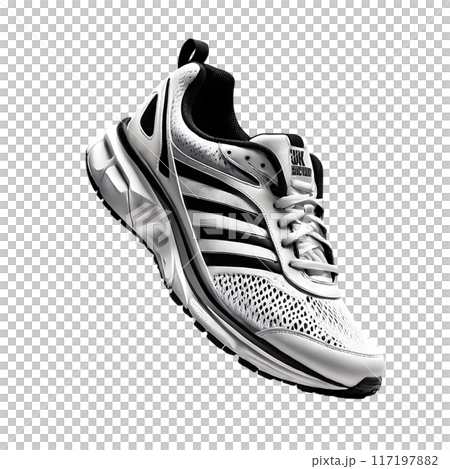 Fashionable stylish Running sports shoes isolated on a transparent background 117197882