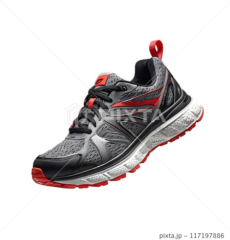 Fashionable stylish Running sports shoes isolated on a transparent background Fashionable stylish Running sports shoes isolated on a transparent background 117197886