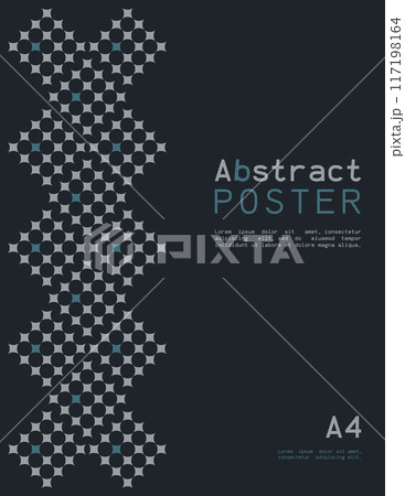 Abstract poster in A4 format with geometric shapes. Vector illustration. Abstract poster in A4 format with geometric shapes. Vector illustration. 117198164