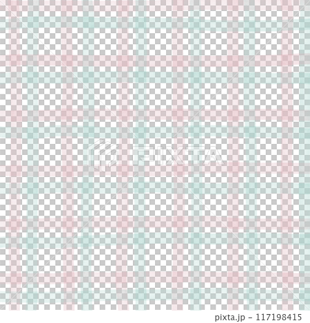 Pink Green Plaid Gingham Check Hand Drawn Background Overlay 117198415