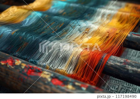 Production of carpets and tapestries. Hand weaving. Production of carpets and tapestries. Hand weaving. 117198490