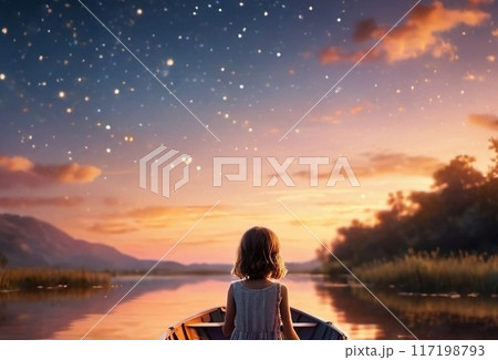 小舟にのった少女 117198793